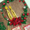 Red Quilled and Wreath New Year Handmade Greeting Card image