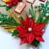 Red Quilled and Wreath New Year Handmade Greeting Card image