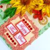 Yellow Quilled Flowers New Year Greeting Card image