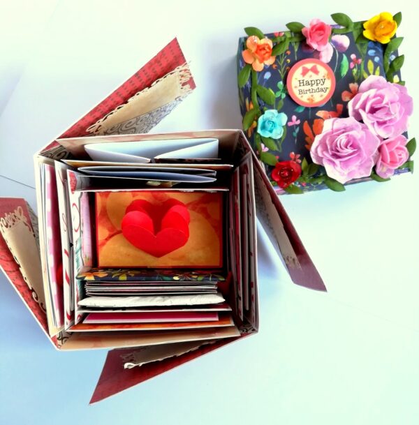 Love and Birthday Explosion Box with box and a mini booklet GIFT image