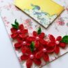 Red Quilled Flowers Corner Greeting Card image