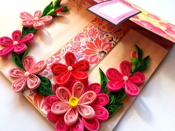 Pink Themed Mini Scrapbook Greeting Card image Pink Themed Mini Scrapbook Greeting Card image