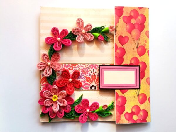 Pink Themed Mini Scrapbook Greeting Card image Pink Themed Mini Scrapbook Greeting Card image