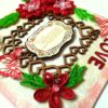 Sparkling Red Quilled Flowers Corner Love Greeting Card image