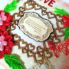 Sparkling Red Quilled Flowers Corner Love Greeting Card image