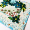 Blue Themed Quilled Flowers Greeting Card image