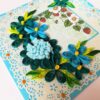 Blue Themed Quilled Flowers Greeting Card image