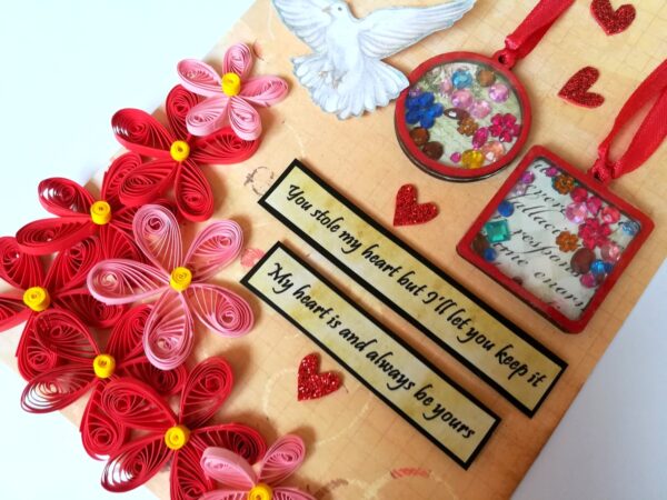 Sparkling Love Birds Shaker Greeting Card image Sparkling Love Birds Shaker Greeting Card image