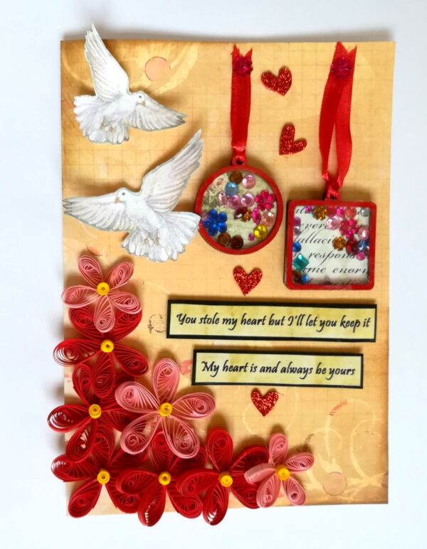 Sparkling Love Birds Shaker Greeting Card image Sparkling Love Birds Shaker Greeting Card image