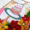 Happy Birthday with Quilled Flowers Greeting Card image