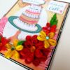 Happy Birthday with Quilled Flowers Greeting Card image