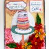 Happy Birthday with Quilled Flowers Greeting Card image