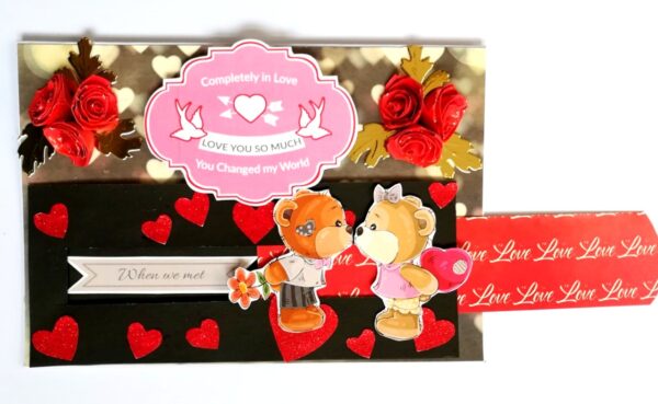 Love Slider Handmade Greeting Card image Love Slider Handmade Greeting Card image