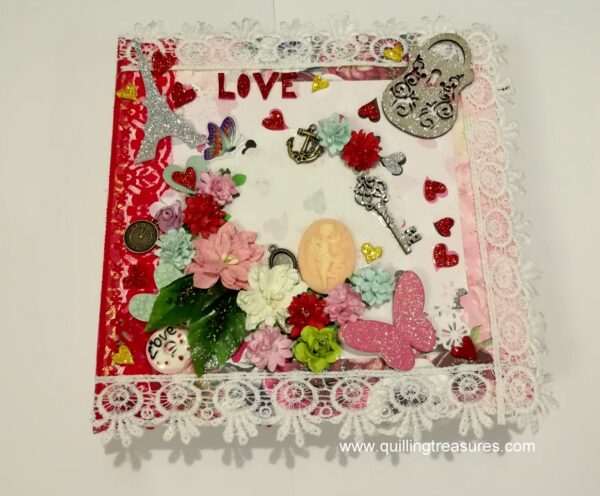 Love Theme Handmade Scrapbook image Love Theme Handmade Scrapbook image