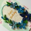 Blue Themed Quilled Flowers Greeting Card Birthday image Blue Themed Quilled Flowers Greeting Card Birthday image