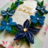 Blue Themed Quilled Flowers Greeting Card Birthday image Blue Themed Quilled Flowers Greeting Card Birthday image