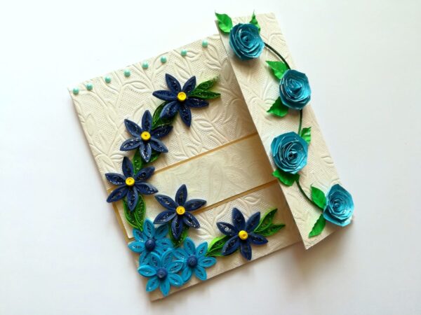 Blue Themed Mini Scrapbook Greeting Card image Blue Themed Mini Scrapbook Greeting Card image