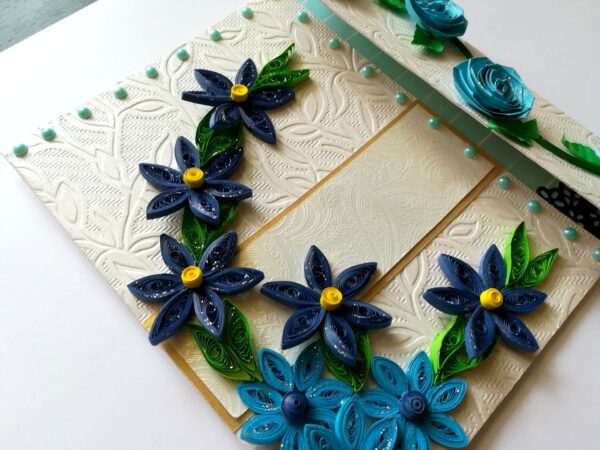 Blue Themed Mini Scrapbook Greeting Card image Blue Themed Mini Scrapbook Greeting Card image