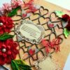 Sparkling Red Quilled Flowers Corner Love Greeting Card image