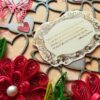 Sparkling Red Quilled Flowers Corner Love Greeting Card image