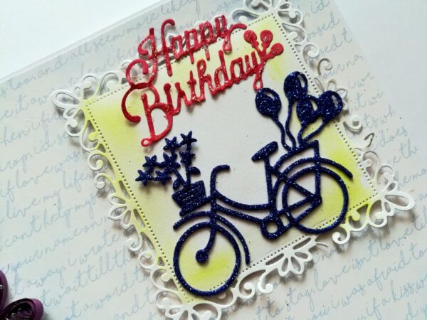 Multicolor Flowers In Corner Birthday Greeting Card image