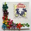 Multicolor Flowers In Corner Birthday Greeting Card image