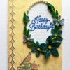 Blue Quilled Corner Flowers Birthday Greeting card image