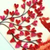 Love Tree Couple Print Quilled Greeting Card image Love Tree Couple Print Quilled Greeting Card image