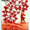 Love Tree Couple Print Quilled Greeting Card image Love Tree Couple Print Quilled Greeting Card image
