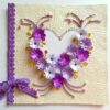 All Purples Quilled Flowers in Heart Greeting Card image All Purples Quilled Flowers in Heart Greeting Card image