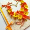 Yellow Themed Quilled Flowers in Heart Greeting Card image Yellow Themed Quilled Flowers in Heart Greeting Card image