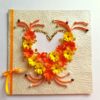 Yellow Themed Quilled Flowers in Heart Greeting Card image Yellow Themed Quilled Flowers in Heart Greeting Card image