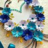 All Blues Quilled Flowers In Heart Greeting Card image All Blues Quilled Flowers In Heart Greeting Card image