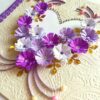 All Purples Quilled Flowers in Heart Greeting Card image All Purples Quilled Flowers in Heart Greeting Card image