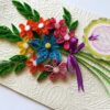 Quilled Flowers in Bouquet Greeting Card image