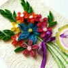 Quilled Flowers in Bouquet Greeting Card image