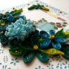 Blue Themed Quilled Flowers Greeting Card image Blue Themed Quilled Flowers Greeting Card image