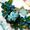Blue Themed Quilled Flowers Greeting Card image Blue Themed Quilled Flowers Greeting Card image