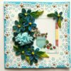 Blue Themed Quilled Flowers Greeting Card image Blue Themed Quilled Flowers Greeting Card image