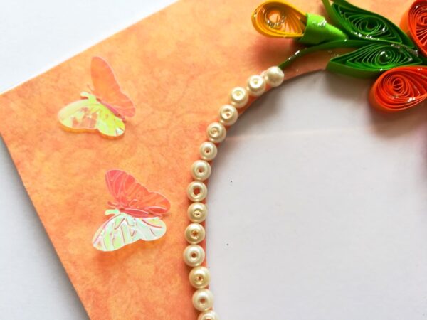 Yellow Themed Photo Frame Greeting Card image