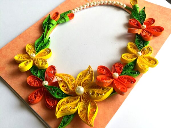 Yellow Themed Photo Frame Greeting Card image
