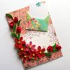 Red Quilled Flowers Love Greeting Card image