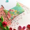 Red Quilled Flowers Love Greeting Card image