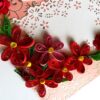 Red Quilled Flowers Love Greeting Card image