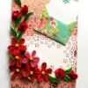 Red Quilled Flowers Love Greeting Card image