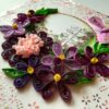 Purple Themed Quilled Flowers Greeting Card image
