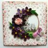 Purple Themed Quilled Flowers Greeting Card image