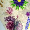 Purple Quilled Flowers With Bird Clock image Purple Quilled Flowers With Bird Clock image