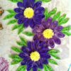 Purple Quilled Flowers With Bird Clock image Purple Quilled Flowers With Bird Clock image