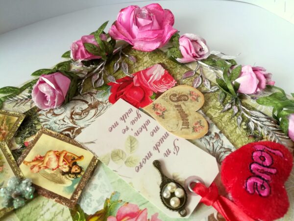 Too Much Love Greeting Card With Sparkling Roses image